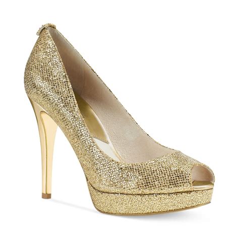 michael kors gold heals|Michael Kors closed toe pumps.